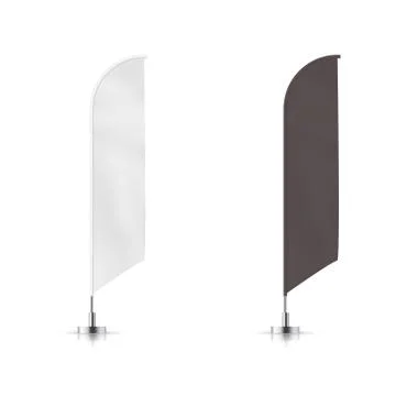 Vector set of different types banner flag Stock Illustration