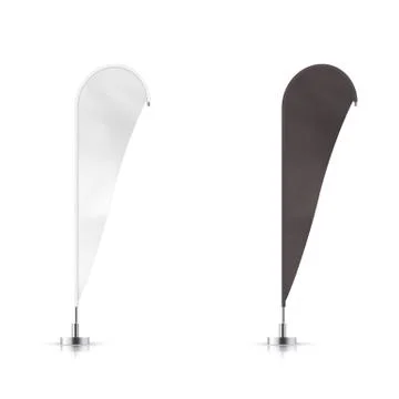 Vector set of different types banner flag Stock Illustration