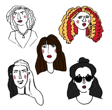 Vector set of diversity group of young transgender people, boys, men, girls Stock Illustration