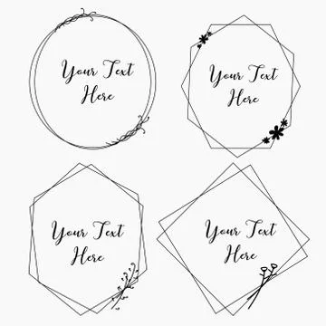 Vector Set Of Dividers Round Frames For Decoration. Handmade Vector Illustration Stock Illustration