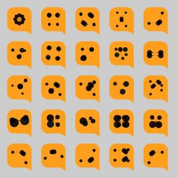 Vector set DNA and network abstract icon Stock Illustration