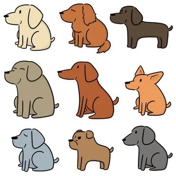 Vector set of dog Stock Illustration