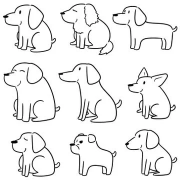 Vector set of dog Stock Illustration