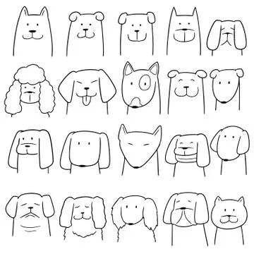 Vector set of dog Stock Illustration