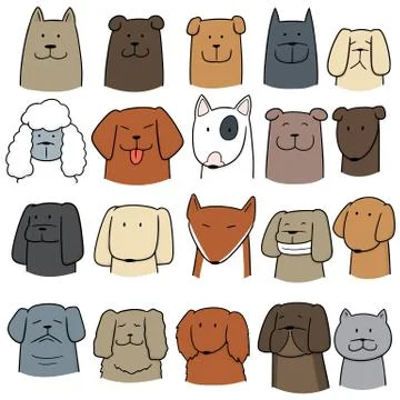 Vector set of dog Stock Illustration