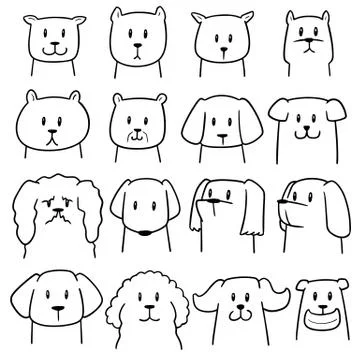 Vector set of dog Stock Illustration