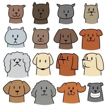 Vector set of dog Stock Illustration