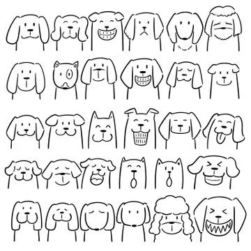 Vector set of dog Stock Illustration