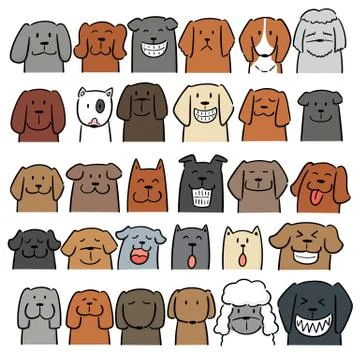 Vector set of dog Stock Illustration