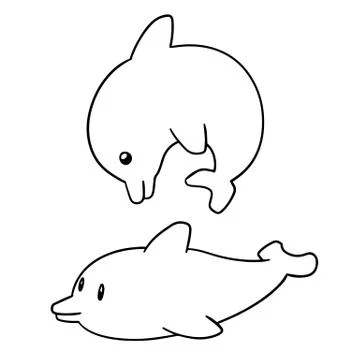 Vector set of dolphin Stock Illustration