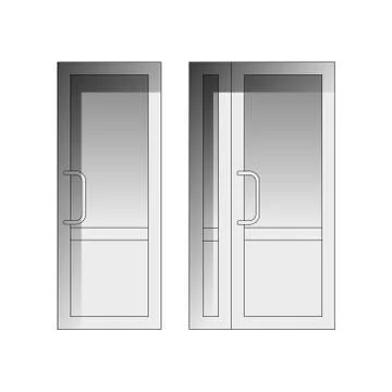 Vector set of doors Stock Illustration