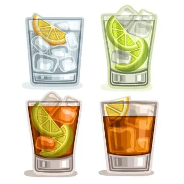 Vector set of Drinks Stock Illustration