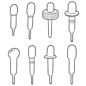 Vector set of dropper Stock Illustration