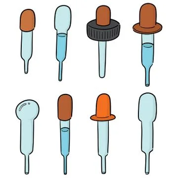 Vector set of dropper Stock Illustration
