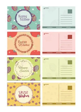 Vector set of easter card templates Stockillustratie