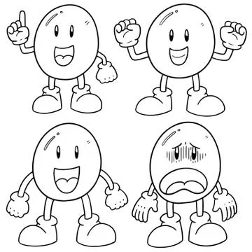 Vector set of egg cartoon Stock Illustration