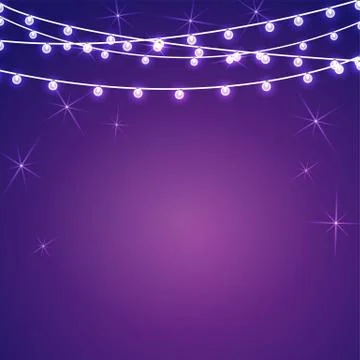 Vector set Electric purple lighting Stock Illustration