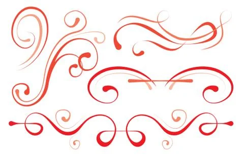 Vector set of elements for design. decorative borders Illustrazione stock