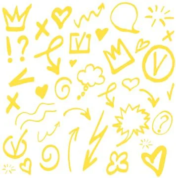 Vector set elements isolated on a white background. Stock Illustration