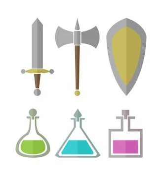 Vector set of elements for RPG games イラスト素材