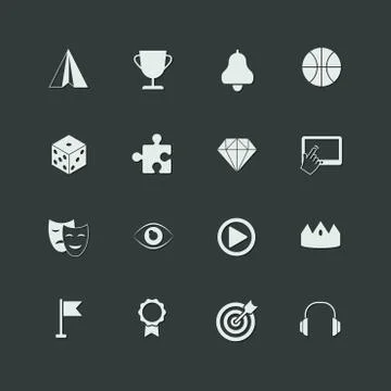 Vector set of entertainment icons Illustrazione stock