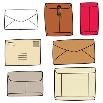 Vector set of envelope Stock Illustration