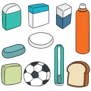 Vector set of eraser Stock Illustration