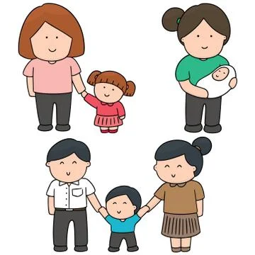Vector set of family Stock Illustration