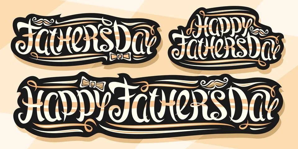 Vector set for Father's Day Stock Illustration