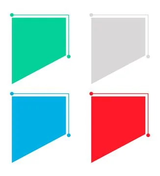 A vector set features colorful and blank paper stickers Ilustración de archivo