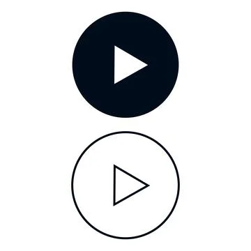 This vector set features glossy play buttons, essential media player Ilustración de archivo