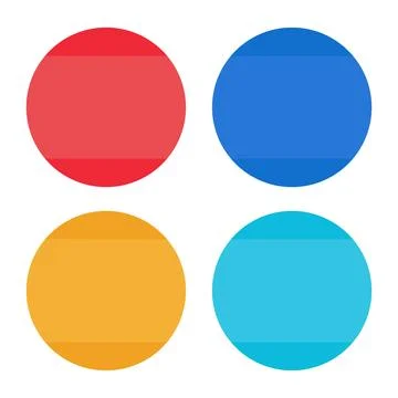 A vector set features round, glossy web buttons in various colors Stock Illustration