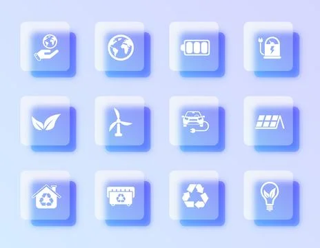A vector set featuring environmental sustainability Stock Illustration