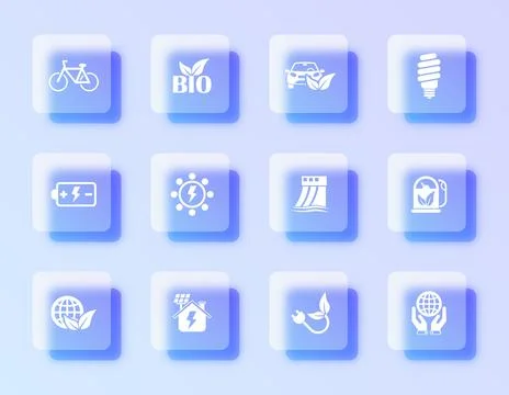 A vector set featuring environmental sustainability Stock Illustration