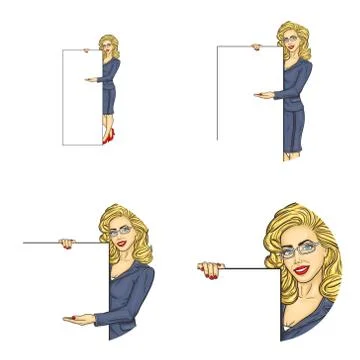 Vector set of female round avatars Stock-Illustration
