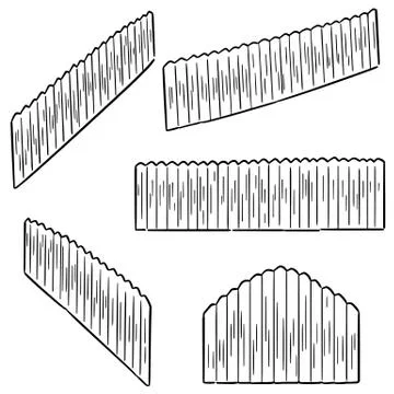 Vector set of fence Illustrazione stock
