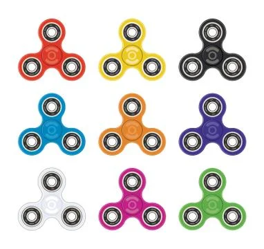 Vector set of fidget toy spinners Stock Illustration