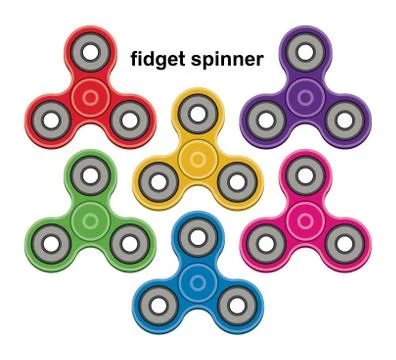 Vector set of fidget toy spinners Stock Illustration