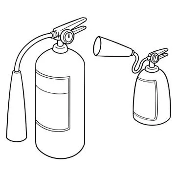 Vector set of fire extinguisher Stock Illustration