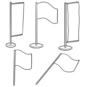 Vector set of flag Stock Illustration