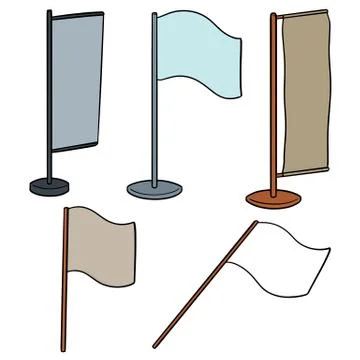 Vector set of flag Stock Illustration
