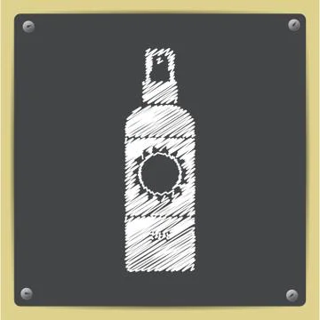 Vector set of flat bottles Stock Illustration