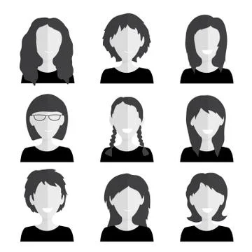 Vector set of flat people icons Stock Illustration
