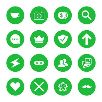 Vector set of flat web icons Illustrazione stock