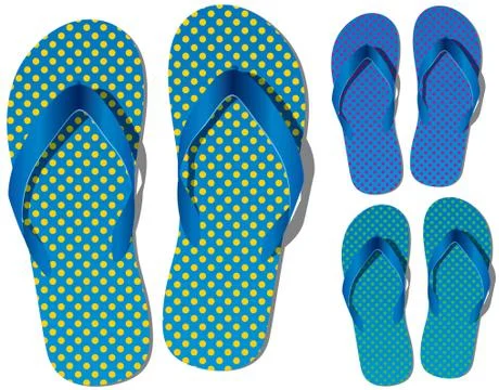 Vector set of flip flops Stock Illustration