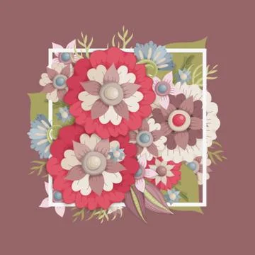 Vector set of floral frames for wedding, anniversary, birthday and party.  Stock Illustration