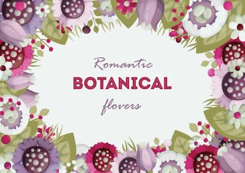 Vector set of floral frames for wedding, anniversary, birthday and party.  Stock Illustration