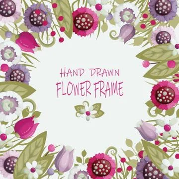 Vector set of floral frames for wedding, anniversary, birthday and party.  Stock Illustration