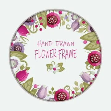 Vector set of floral frames for wedding, anniversary, birthday and party.  Stock Illustration