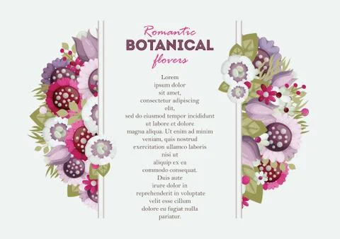 Vector set of floral frames for wedding, anniversary, birthday and party. Stock Illustration